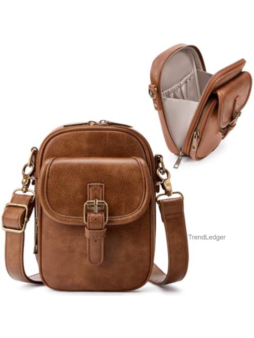 Unilily Mini Crossbody Phone Purse with Card Slots Faux Leather